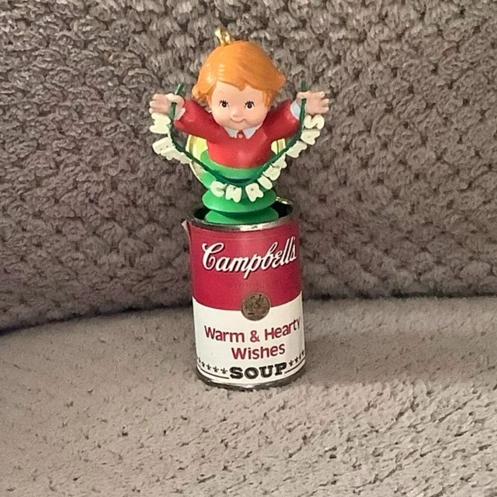 Disney Holiday Decorative Hand Towels, New, & Keepsake Campbells Soup Ornament - Picture 3 of 5